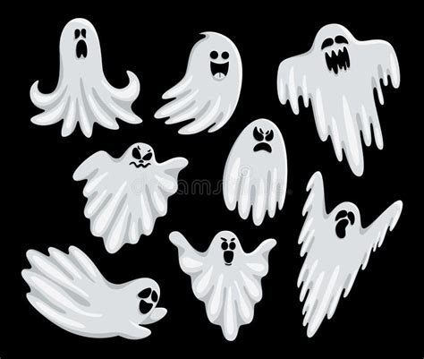 Halloween Ghosts Vector Illustration Stock Vector Illustration Of