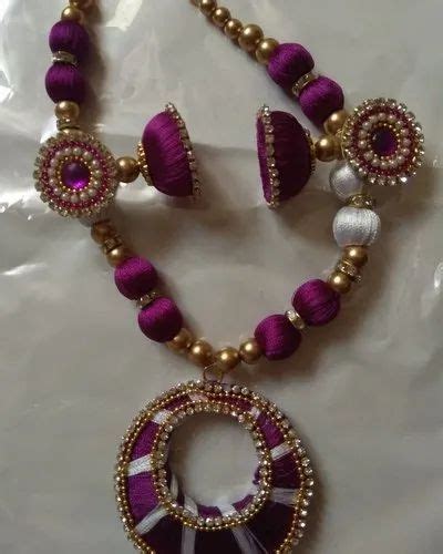 Silk Thread Necklace Set At Rs 450 Set Vidyaranyapura Bengaluru