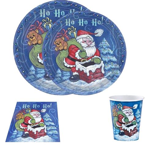 Christmas Santa Premium Heavyweight Dinner Paper Plates 7 Onlyonestopshop