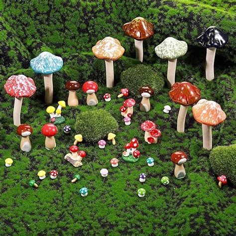 Amazon Pcs Bulk Ceramic Mushroom Glow In The Dark Resin Tiny