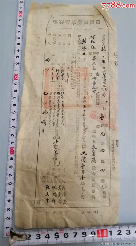 54年深县买卖田房草契存根地契房契忆百年【7788收藏收藏热线】