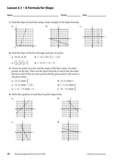 Lesson 5 Skills Practice Write Equations From Tables And Graphs Answer Key Tessshebaylo