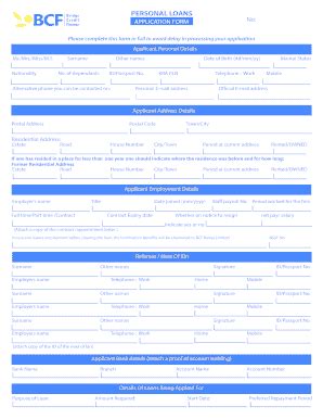 Fillable Online Bcf Application Form Fax Email Print Pdffiller