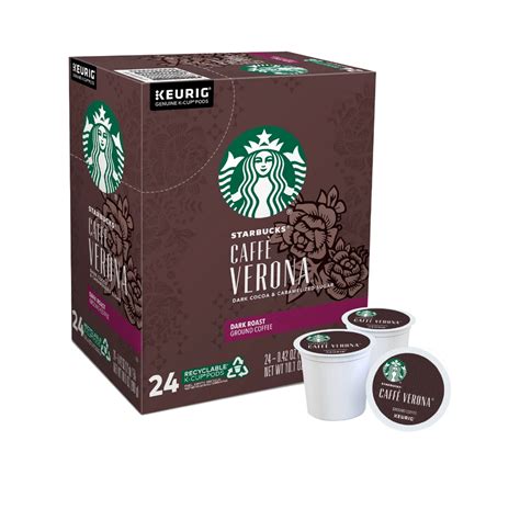 Starbucks Caffé Verona Coffee K Cups Box of 24 ReadyRefresh