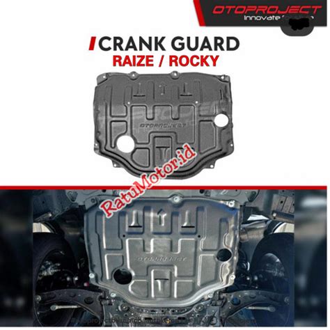 Jual Crank Guard Raize Rocky Pelindung Bawah Mesin Titanium Abu