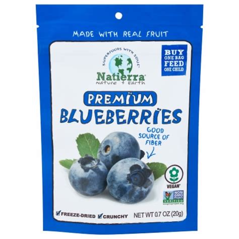 Natierra Premium Freeze Dried Blueberries 0 7 Oz King Soopers