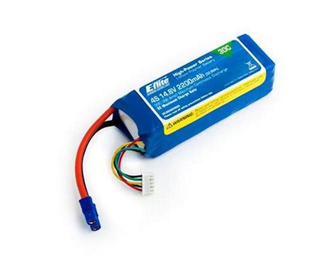 E Flite 4S LiPo Battery 30C 14 8V 2200mah W EC3 Connector