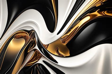 Premium AI Image | Abstract white black and gold luxury wallpaper