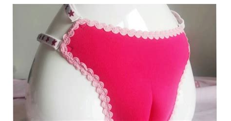 Shanghai Mistress Goddess Adorable Pinky Pussy Shape Thongs For Crossdressers Sissies Custom Size