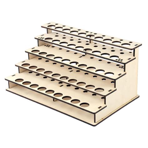 Suporte Para Prateleira De Armazenamento De Garrafa De Tinta De Madeira