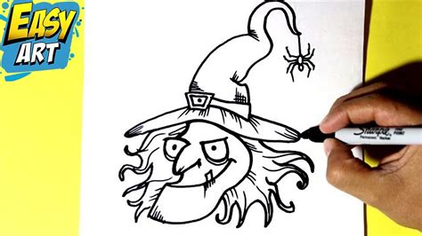 Como Dibujar Una Bruja Halloween How To Draw A Witch Dibujos