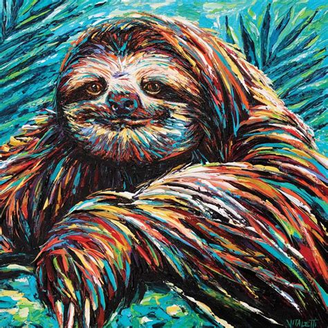 Painted Sloth I Canvas Art By Carolee Vitaletti Icanvas