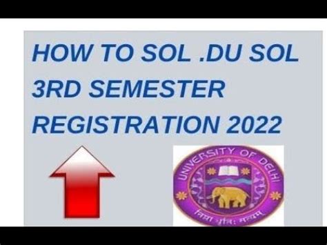 D U Sol B A Programm 3rd Semester Apply 2022 3rd Semester Sol