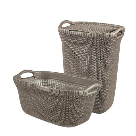 Curver Knit Wasmand Met Deksel 57L Wasmand 40L Bruin Kopen Shop