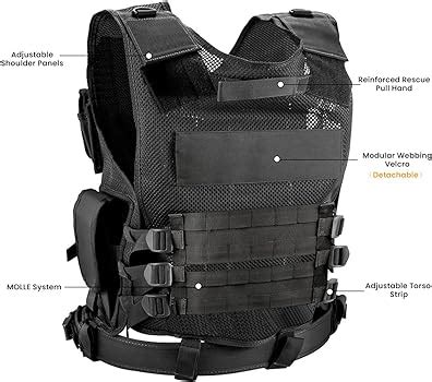 Military Tactical Vest With Holster