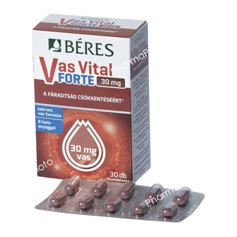 Gyógytermékek Béres Vas Vital 30mg FORTE filmtabletta 30x