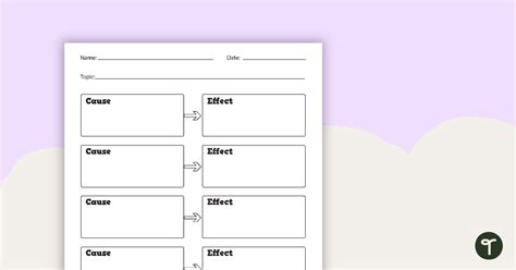 Cause And Effect Chart Template