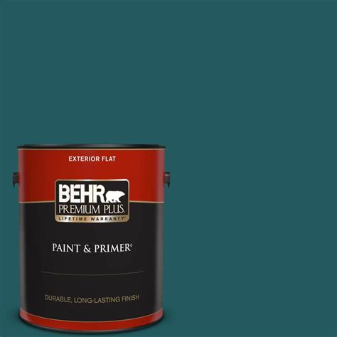 BEHR PREMIUM PLUS 1 Gal S450 7 Tsunami Flat Exterior Paint Primer