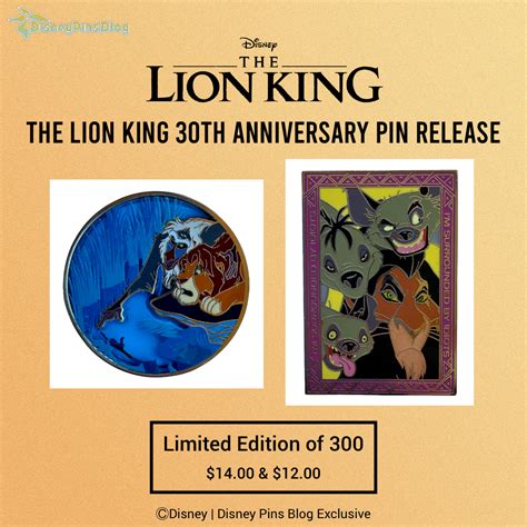 The Lion King 30th Anniversary Disney Pins At DPB Store Disney Pins Blog