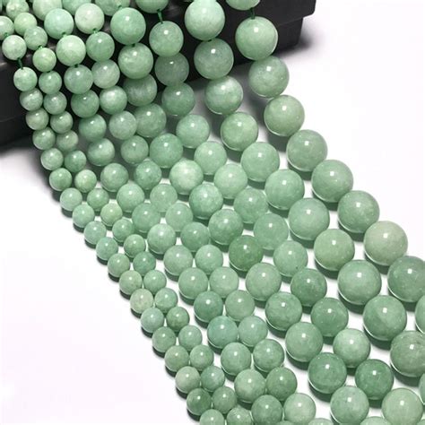 Mm Genuine Natural Burma Jade Stone Beads For Jewelry