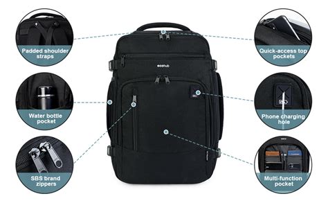 Amazon Ecohub Travel Backpack For Women Men Airline Approved