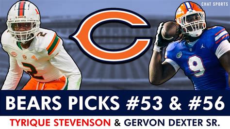 Chicago Bears Select Gervon Dexter Sr Tyrique Stevenson In 2nd Round