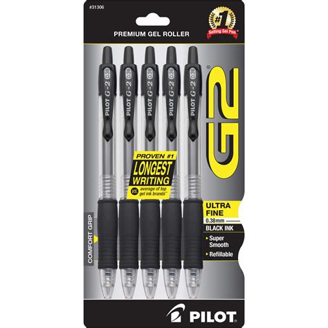 Pilot G2 Premium Refillable And Retractable Rolling Ball Gel Pens Ultra