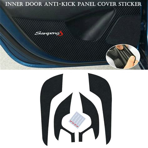 For Hyundai Elantra Carbon Fiber Inner Door Anti Kick Panel