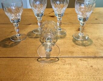 Vintage Etched Sherry Glasses, Set of 3 - Etsy