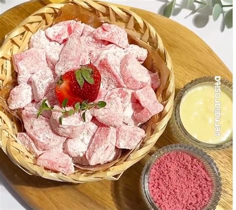 Resep Mochi Bites Stroberi Si Pink Cantik Kenyal Kenyal Okezone