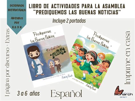 EspaÑol Libro De Actividades Para La Asamblea Prediquemos Las Buenas Noticias 3 6 Años Jr Book