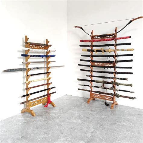 Sword Display Holder Swords Rack Weapon Display Stand Floor Standing ...