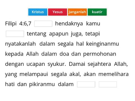 Melengkapi Ayat Firman Tuhan Missing Word