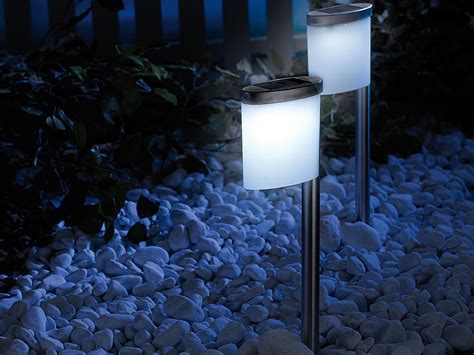 Lunartec Solar LED Wegeleuchte Slim Light Im 2er Set