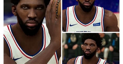 Nba K Joel Embiid Cyberface Hair And Body Model By Five Shuajota