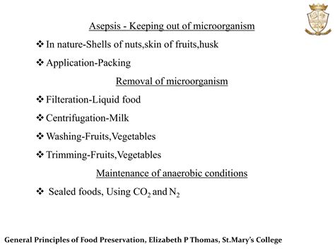 Microbiology General Principles Of Food Preservation PPT