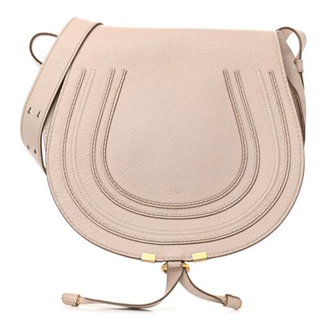 CHLOE Calfskin Medium Marcie Round Crossbody Bag Blush Nude 1104915 FASHIONPHILE