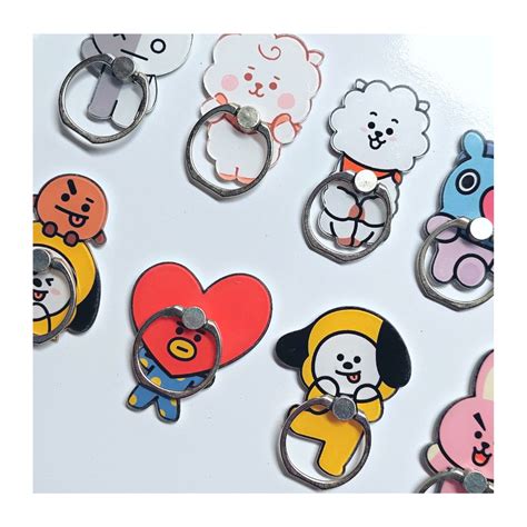 Jual IRING BT21 HOLDER KARAKTER BTS VAN TATA BT21 SHOOKY RJ MANG KOYA