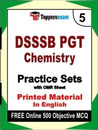 DSSSB PGT Chemistry Book Practice Sets In English DSSSB PGT Chemistry