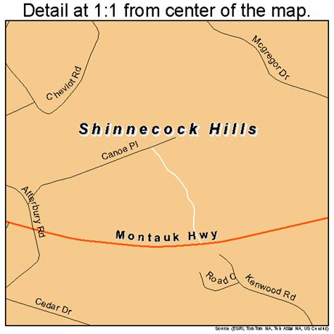 Shinnecock Hills New York Street Map 3667048