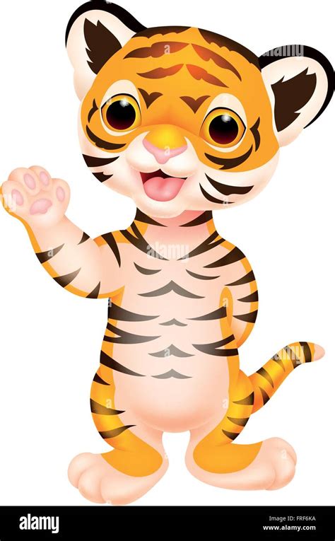 Cute Baby Cartoon Tiger