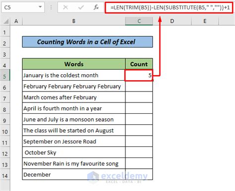 How To Count Words In Excel With Formula 2 Handy Examples