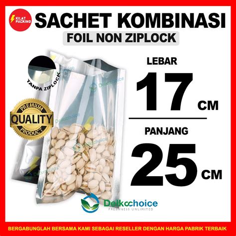 Jual Plastik Kemasan Sachet Saset Kombinasi Transparan Foil Non Ziplock