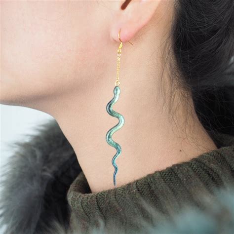 Shiny Snake Earring Silicone Mold Viper Snake Earrings Resin Etsy