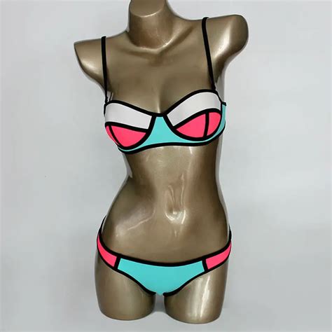 Buy Sexy Brazilian Bikinis Neopreno Push Up Swimwear Women Biquines Real