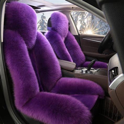 💰koupit Online 1pc Sheepskin Fur Car Seat Cover Universal Wool Car