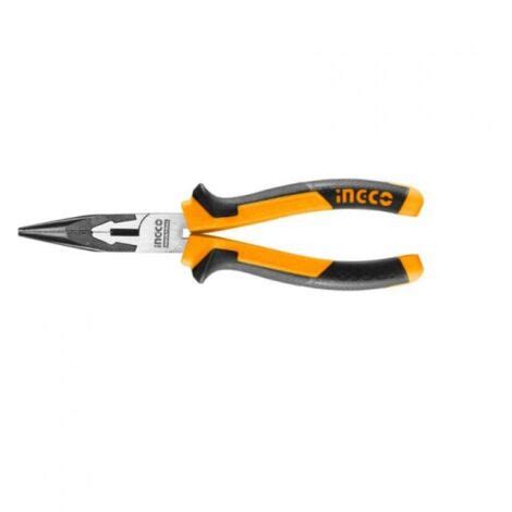 INGCO HLNP28168 Pinza A Becco Lungo Piatto 160mm Becchi Lunghi Acciaio Cr V