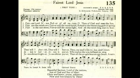 Fairest Lord Jesus Crusader S Hymn Youtube