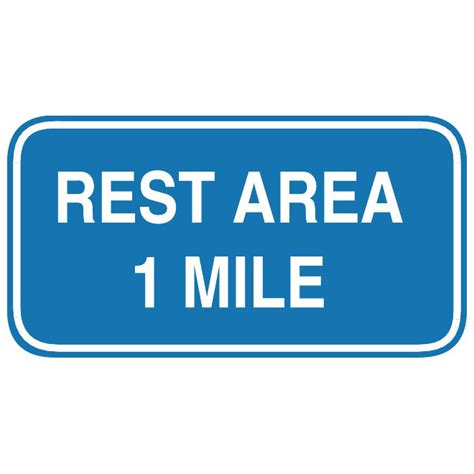 Rest Area One Mile Sign Royalty Free Stock Svg Vector