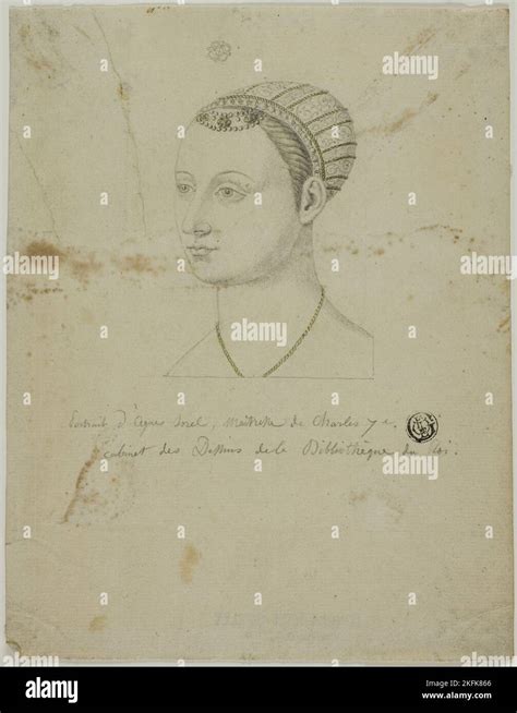 Portrait Of Agnes Sorel Nd Mistress Of King Charles Vii Of France